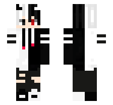 white and black Red eyes cool boy