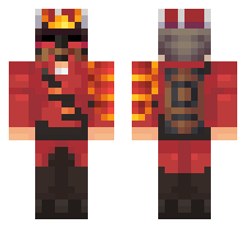 SOLDIERAI [TF2 SOLDIER CLASS RED TEAM] OFFICIAL MINECRAFT DEFAULT SKIN