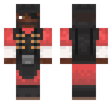 DEMOMAN CLASS [RED TEAM] OFFICIAL MINECRAFT DEFAULT SKIN 