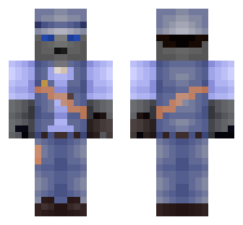 MECHA SNIPER [BLUE TEAM] OFFICIAL MINECRAFT DEFAULT SKIN 