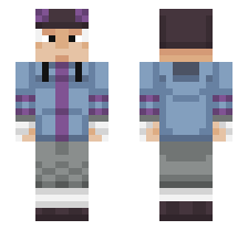 LAZYPURPLEYT [TF2 SCOUT CLASS BLUE TEAM] OFFICIAL MINECRAFT DEFAULT SKIN