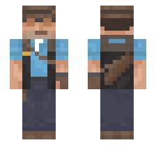 SNIPER CLASS [BLUE TEAM] OFFICIAL MINECRAFT DEFAULT SKIN 