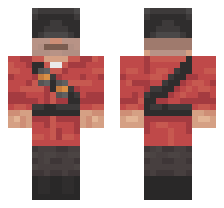 SOLDIER CLASS [RED TEAM] OFFICIAL MINECRAFT DEFAULT SKIN 