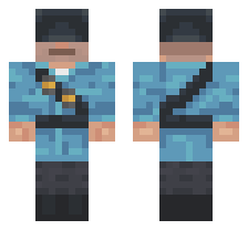 SOLDIER CLASS [BLUE TEAM] OFFICIAL MINECRAFT DEFAULT SKIN 