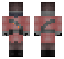 MECHA SOLDIER [RED TEAM] OFFICIAL MINECRAFT DEFAULT SKIN 