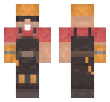 ENGINEER CLASS [RED TEAM] OFFICIAL MINECRAFT DEFAULT SKIN 