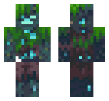 DARK DROWNED [DEFAULT VARIANT] OFFICIAL MINECRAFT DEFAULT SKIN 