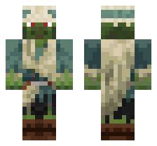 ARTIC ZOMBIE VILLAGER [DEFAULT VARIANT] OFFICIAL MINECRAFT DEFAULT SKIN