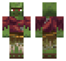 SAVANNAH ZOMBIE VILLAGER [DEFAULT VARIANT] OFFICIAL MINECRAFT DEFAULT SKIN 