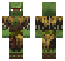 JUNGLE ZOMBIE VILLAGER [DEFAULT VARIANT] OFFICIAL MINECRAFT DEFAULT SKIN