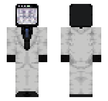 SCIENTIST LARGE TV MAN AGENT [DEFAULT FORME] OFFICIAL MINECRAFT DEFAULT SKIN