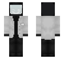 SCIENTIST TV MAN AGENT [DEFAULT FORME] OFFICIAL MINECRAFT DEFAULT SKIN