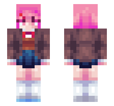 NATSUKI [FNF DOKI DOKI TAKEOVER MOD/DDLC] OFFICIAL MINECRAFT DEFAULT SKIN