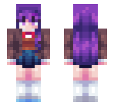 YURI [FNF DOKI DOKI TAKEOVER MOD/DDLC] OFFICIAL MINECRAFT DEFAULT SKIN