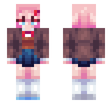 SAYORI [FNF DOKI DOKI TAKEOVER MOD/DDLC] OFFICIAL MINECRAFT DEFAULT SKIN