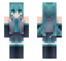 HATSUNE MIKU [FNF VS. MIKU MOD/VOCALOID] OFFICIAL MINECRAFT DEFAULT SKIN