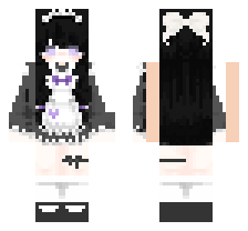 maid cute girl purple