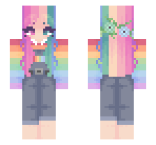 Girls with Rainbow garden on her head