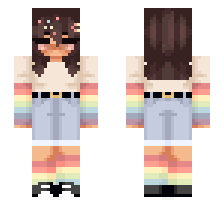 aesthetic rainbow girl