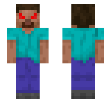 kırmızı  gözlü olan herobrine 