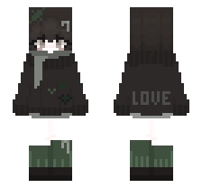 cute green snow girl