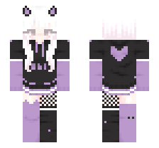 purple devil with white hair