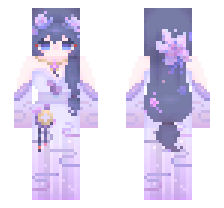 japan purple cute girl