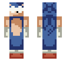 SONIC UNUSED [FNF VS. SONIC UNUSED MOD] OFFICIAL MINECRAFT DEFAULT SKIN