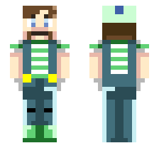 DAY OUT LUIGI [FNF MARIO'S MADNESS MOD EXTRAS] OFFICIAL MINECRAFT DEFAULT SKIN