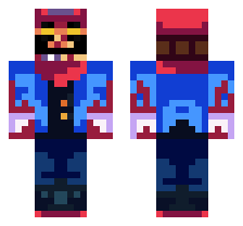 MARIO.EXE/HORROR M D'SIDES [FNF MARIO'S MADNESS D'SIDES MOD] OFFICIAL MINECRAFT DEFAULT SKIN