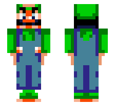IHY LUIGI [FNF MARIO'S MADNESS MOD] OFFICIAL MINECRAFT DEFAULT SKIN 