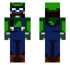 BETA LUIGI [FNF MARIO'S MADNESS MOD] OFFICIAL MINECRAFT DEFAULT SKIN 