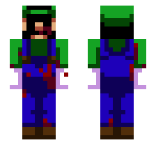 CLASSIFIED LUIGI [FNF MARIO'S MADNESS MOD] OFFICIAL MINECRAFT DEFAULT SKIN