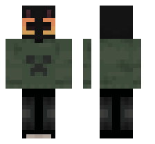 black cat in creeper clothing